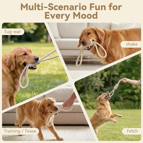 Puppy Chew Toys for Teething, Durable Dog Rope Toys for Small and Medium Dogs, Interactive Chew Rope for Training, L Size - size: Large