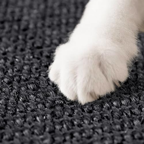Cat Scratch Furniture Protector Pad Sisal Mat for Couch Scratching Board - color: Black