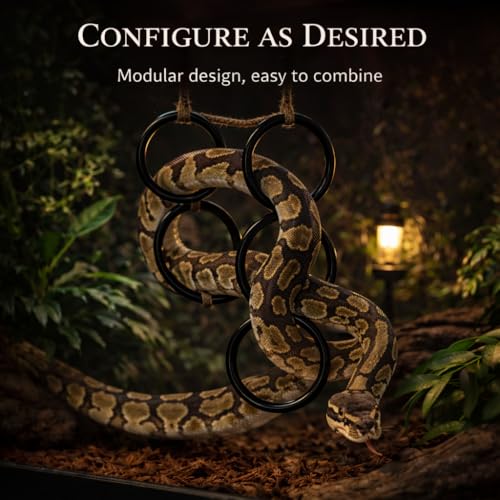 2PCS Snake Climbing Rings for Ball Python - Enrichment Toys for Corn Snake