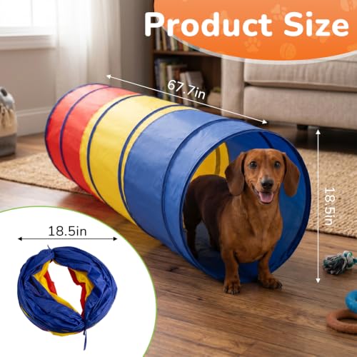 Dachshund Tunnel, Dog Tunnel, Foldable Crawl for Dog Training