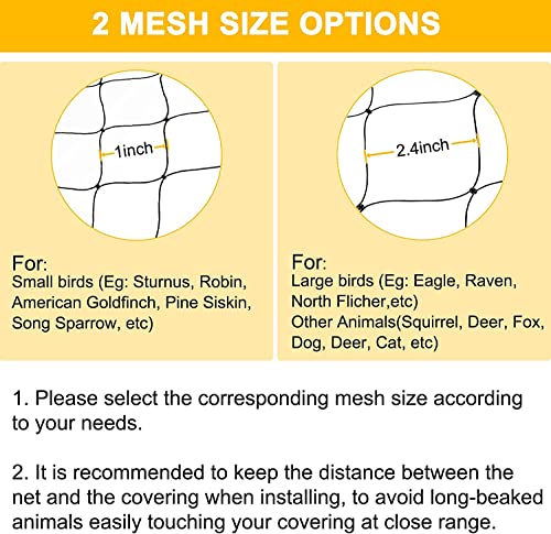 BSTPCOO Bird Netting 25'x100' with 2.4" Square Mesh Chicken Coop Nettings - size: 25'×100'-2.4''
