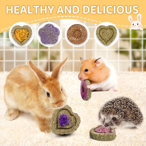 30PCS Guinea Pig Hay Grass Cake Food Set Natural Rabbit Chew Toys for Teeth - size: 30Pack-grass cake