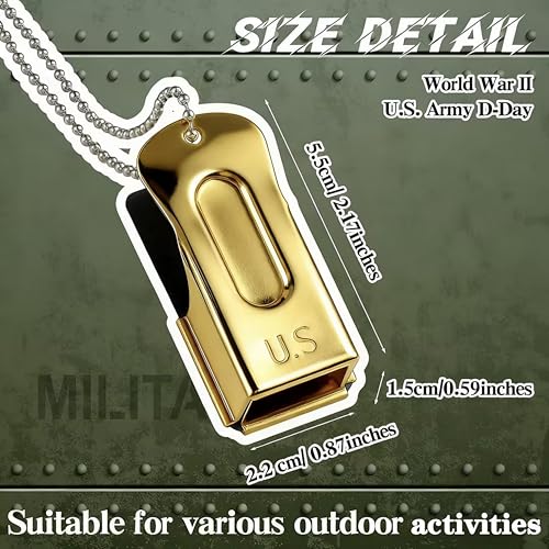 Jenaai 3 Pieces Brass Dog Training Clicker with Chain for Dogs Cats, Gold - color: Gold
