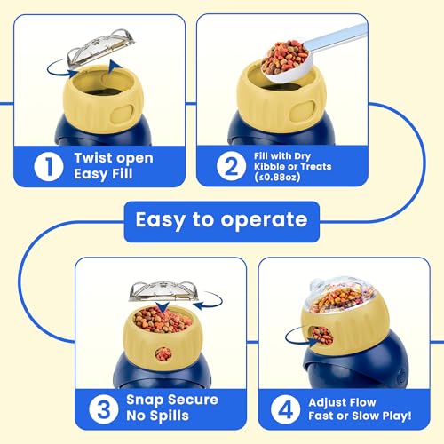 Cat Interactive Puzzle Toy, Adjustable Treat Dispenser