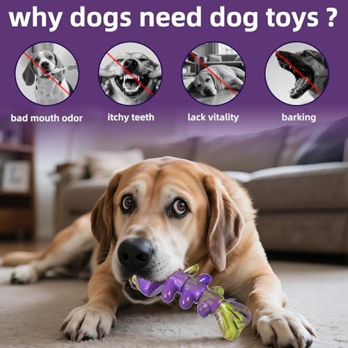 Dog Chew Toy Durable and Indestructible - color: Purple