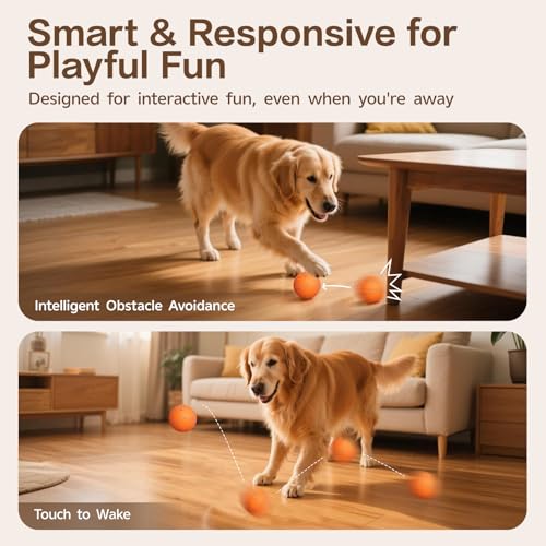 Interactive Dog Ball, Smart Interactive Dog Toys for Medium and Large Dogs