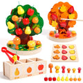 INIFEIDALA Montessori Toys for 3 4 5 6 Year Old - Fine Motor Skills Toy - size: Apple Picking