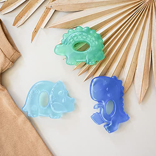 Itzy Ritzy Water-Filled Teethers for Teething Relief, Set of 3 (Dinosaur) - color: Dinosaur