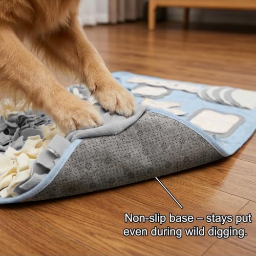 Snuffle Mat for Dogs: Slow Food Interactive Experience - color: Blue, size: Medium 22x38 inch