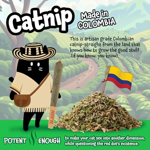 LIT LABS Catnip Joint - 5 Organic Pre-Rolls Papers to Fix a Bad Cattitude - Funny Cat Toy for Indoor Cats with Existential Dread