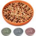 Slow Feeder Dog Bowl, Silicone Puzzle Bowl With Suction Cups for Dogs & Puppies, Anxiety Relief, Slow Eating, Dishwasher Fit, All Breeds, Pumpkin - color: PUMPKIN