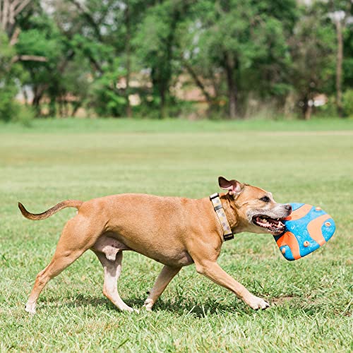 Chuckit! Whistle Flight Fetch Toy, Orange/Blue, for Medium to Large Dogs - size: 10.6"L x 1.2"W x 11.1"H