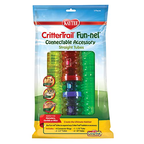Kaytee CritterTrail Fun-nel 5-Pack Straight Hamster Tubes - size: 5-Pack Straight Tubes Kit