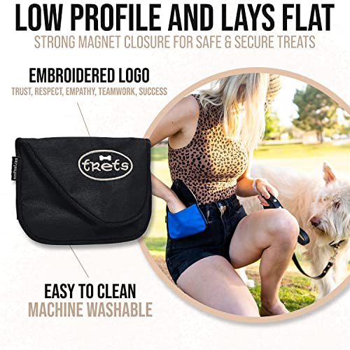 Woofhoof Dog Treat Pouch, Black Training Treat Pouch - Clip On Dog Treat Holder, Innovative No Spill Design, Magnetic Flap, Expandable Gusset, Made of Durable Nylon, Machine Washable - color: Black