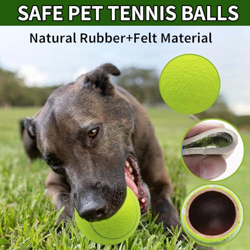 Magicorange Large Tennis Balls for Dogs, 2 Pack 4 Inch Big Tennis Ball - size: 2 pack