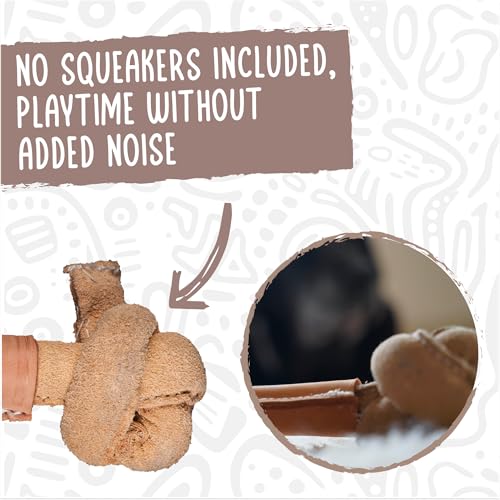 HuggleHounds Huggle-Hide Knotted Bone - Leather Dog Toys for Aggressive Chewers, Interactive for Small or Large Breeds, Tough & Durable - Leather Bone, Small - size: Small, style: Leather Bone