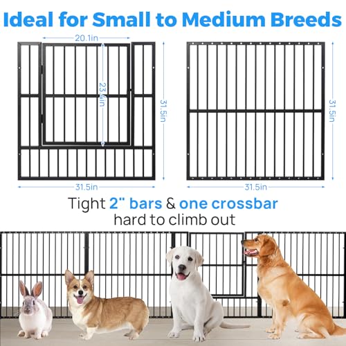 2-Panel Dog Playpen Extension - color: Black, style: 2 Panels
