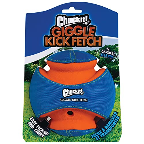 ChuckIt! Kick Fetch Dog Toy Ball With Giggle Sounds, Small - size: Small, style: Giggle
