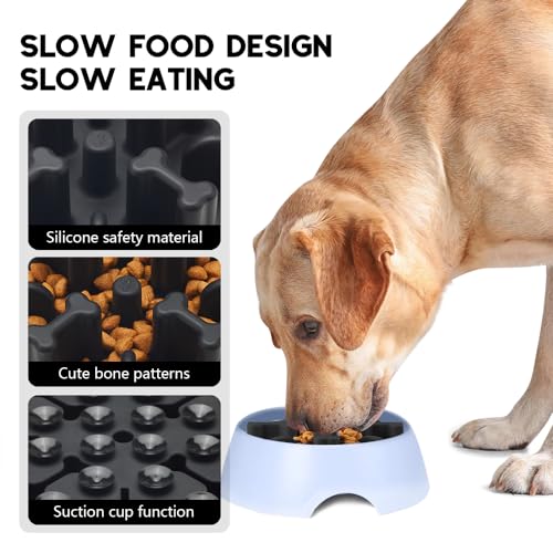 Soft Silicone Anti-Choking Puzzle Slow Feeder Insert for Dogs, Compatible with Regular Elevated Dog Bowls - color: Black, size: Small