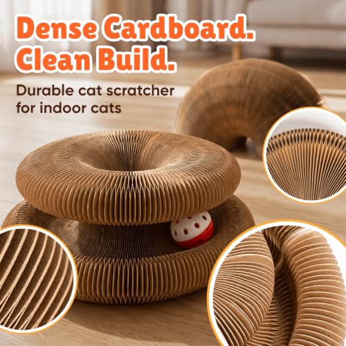 KITTY KURLZ Interactive Cat Toy & Cardboard Cat Scratcher