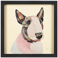 Empire Art Direct American Bull Terrier Dimensional Art Collage Hand Signed by Alex Zeng Framed Graphic Dog Wall Art, 17" x 17" x 1.4", Ready to Hang - color: Pink & Purple, size: 17"L x 17"W