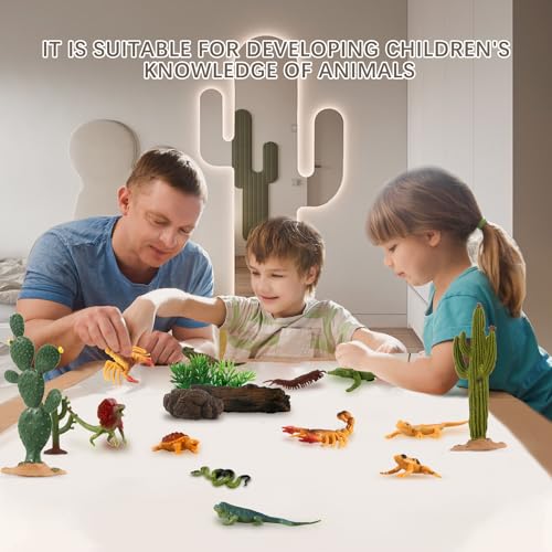 32PCS Desert Animals Figures, Realistic Lizard Reptile Toys for Kid - style: Reptiles