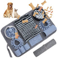 Dog Sniffing Mat, Interactive Dog Puzzle Toy, Stress Relief, Enriches Feeding Games The Sniffing mat Helps Slow Down Eating Speed and Keeps Dogs Busy - color: Silver-gray