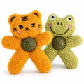 Cat Toys with Catnip Kitten Chew Bite Supplies Boredom Relief Fluffy Kitty Teeth Cleaning Chewing Cat Lovers Interactive Plush Gift (Tiger&Frog) - color: Tiger&Frog