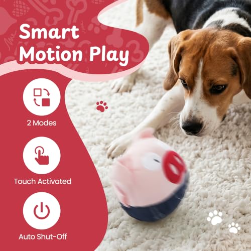 Interactive Dog Toy, Treat-Hiding Pockets Bouncing Ball for Dogs, Plush Pig - style: Pig