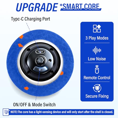 Smart Interactive Dog Ball with Remote Control for Medium Large Dogs - color: Bright Blue