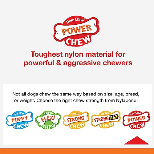 Nylabone Power Chew Knuckle Bone & Pop-in Dog Treat Toy & 30 Treat Refills - size: Large