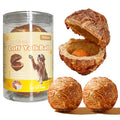 Dog Treats Balls, 2Pcs Duck Wrapped Rawhide Balls,Egg Yolk Center,200g+