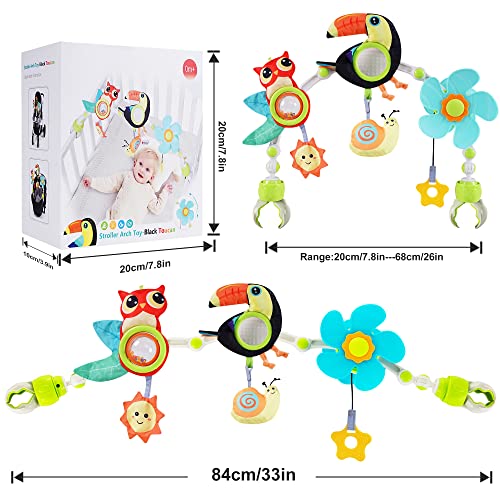 Lynncare Baby Arch Toy Adjustable Car Seat Toys Hanging Activity Toys - color: Set3