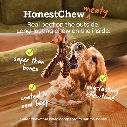 WOOF HonestChew Meaty Antler Dog Chew Toy for Dogs 25-60 lbs - size: Medium