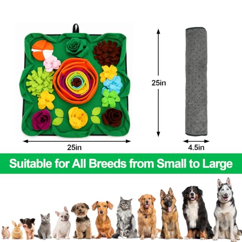 Vextronic Snuffle Mat for Dogs, Large Breed Slow Feeder Interactive Toy - color: Green