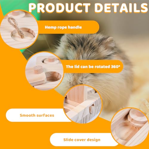 VolksRose Guinea Pig Foraging Toys, 6 in 1 Hamster Enrichment Toys for Boredom, Small Animal Cage Accessories for Rat, Chinchilla, Gerbil, Syrian, Rabbit, Bunny (A)