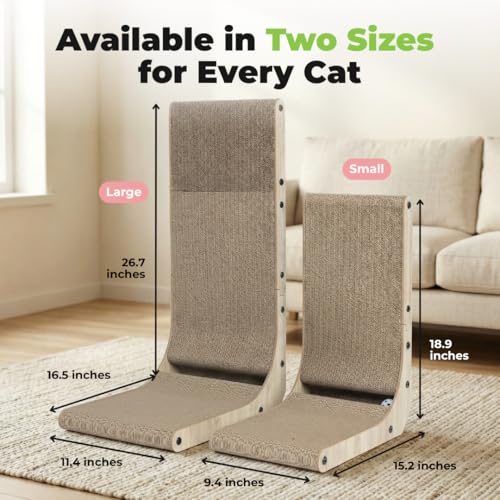 Best Pet Supplies Catify L-Shaped Cardboard Cat Scratcher - H: 19" - color: L-Shape - H: 19"