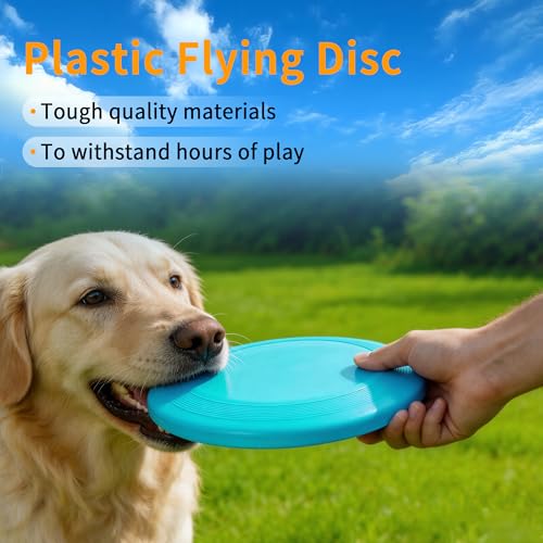 Dog Flying Disc, 3 Pack Dog Frisbee Toy Gift Set for Medium & Large Dogs