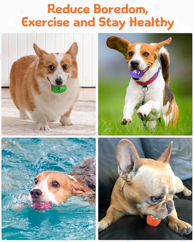 Squeaky Dog Toys, Soft Puppy Egg Balls, Funny Interactive Squeak Pet Chew Toy, [5 Pack] Fetch Play Balls Toy for Puppies Small Medium Breeds, 2.6"*1.8" - style: 5 PACK - B