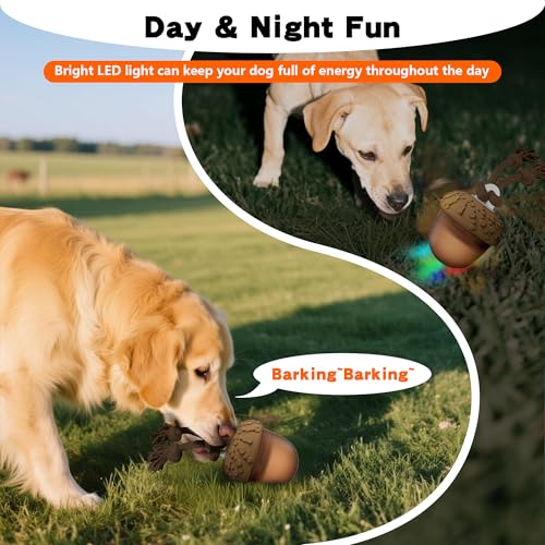 Interactive Dog Toys Automatic Rolling Dog Toys to Keep Them Busy (Acron) - color: Acron