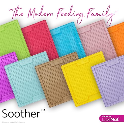 LickiMat Classic Soother Slow Feeder for Dogs Lick Mat Boredom Anxiety Reducer Perfect for Food Treats Yogurt Liquid Food Peanut Butter Fun Alternative to a Slow Feed Dog Bowl, Green - color: Green