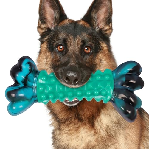 Durable Nylon Dog Bones for Aggressive Chewers,Indestructible Dog Toy,Dog chew Toys–Bacon Scented Tough Chew Toys for Medium and Large Breeds