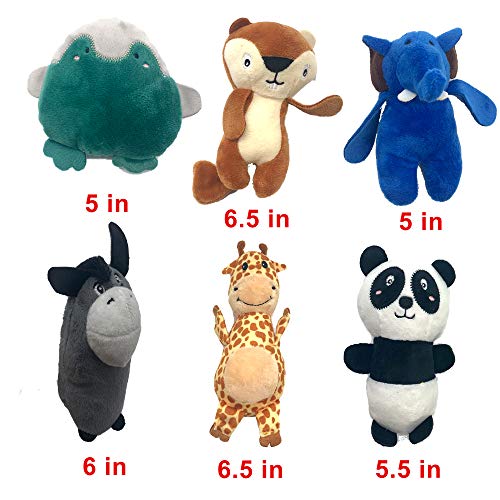 Jalousie 12 Pack Plush Animal Dog Toy, Premium Squeaky Chew Toys for Small Medium Dogs, Stuffed Puppy Toys for Pets - Dental Cleaning & Stress Relief - color: 12 Pack Animals