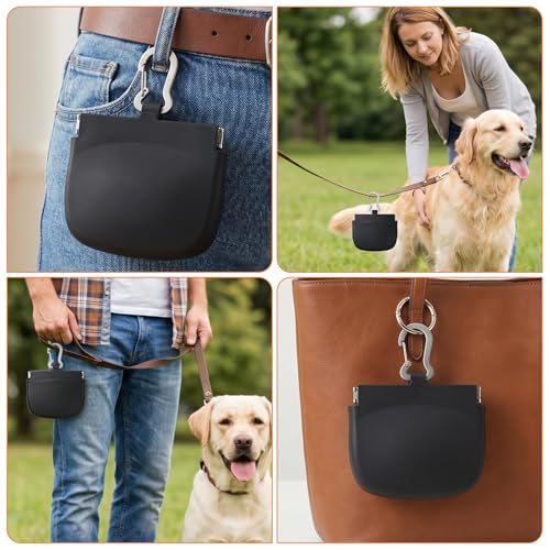 Dog Treat Pouches for Dog Training Silicone Dogs Treat Bag One-Hand Access