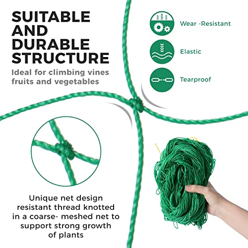 Kikhope Trellis Netting for Climbing Plants, 3 Pack 5.9x8.8 ft Trellis Net - size: 5.9ft x 8.8ft (3 Packs)