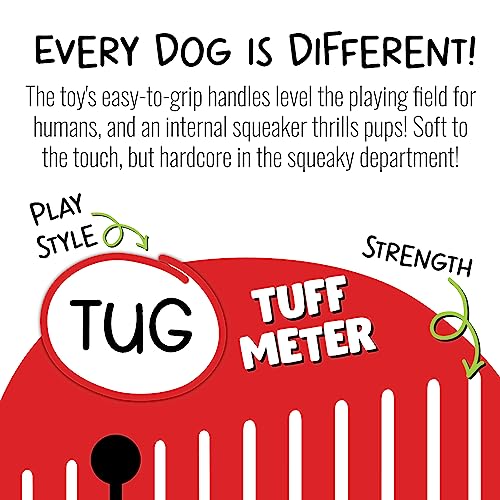 Jolly Pets Tug-A-Mal Cow Squeaky Tug Dog Toy, Medium - color: Cow, size: Medium
