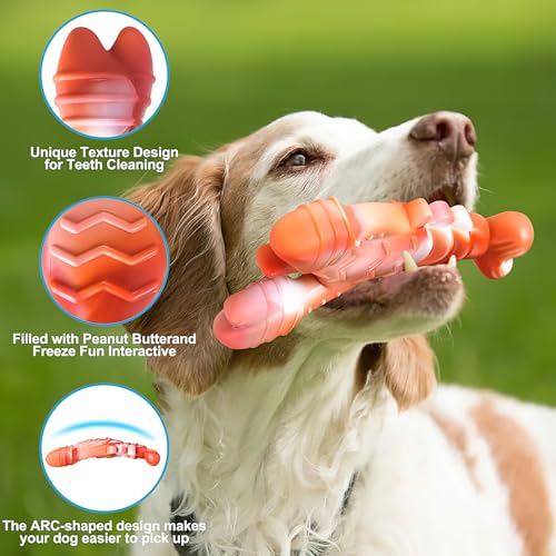 NEZIN Dog Chew Toys, Indestructible Dog Toys for Aggressive Chewers, Tough Dog Toys, Durable Dog Chew Toys for Large Medium Breed, Interactive Dog Toys with Real Beef Flavor (Mix 3 Pack) - color: Mix 3 PCS
