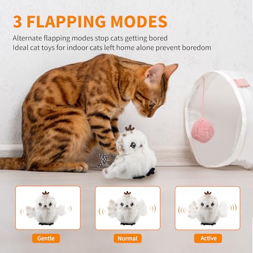 Gigwi Flapping Bird Cat Toys Lifelike Sandpiper Chirp Tweet Interactive Cat Toy, Rechargeable Motion Activated Cat Toys For Bored Indoor Adult Cats, Electronic Automatic Cat Toy With Catnip (prince) - color: prince