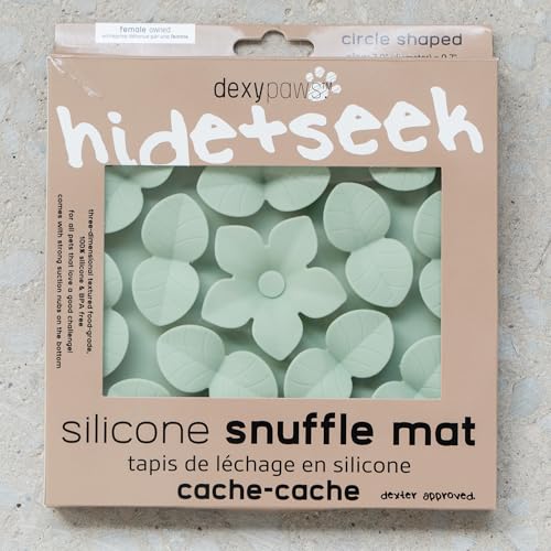 Enrichment Snuffle Mat: Sage Green Circle - Textured Dog Feeding Pad, Food Grade Silicone, Spread Food & Treats, Pet Soothing, Suction Back - style: Sage Green Circle