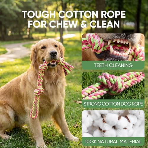 Aitmexcn Dog Rope Toys,10 Pack Cotton Chew Tug Toys for Small Medium Dogs - size: 10 Pack-Small